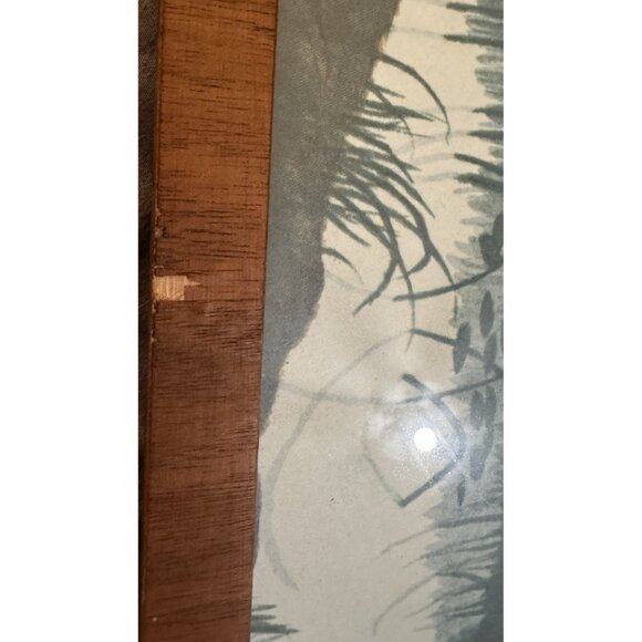 Vintage Rolf Lidberg Troll Art ‘Night On The Marsh/Cotton Grass” Print Framed - Picture 11 of 11